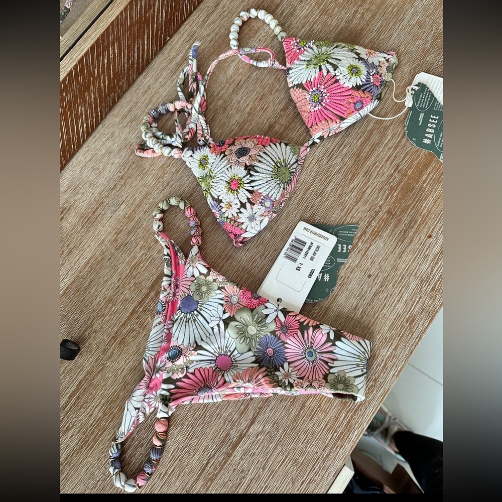 Agua Bendita Brand New Embroidered and embellished bikini